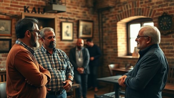Meeting about Alzheimer support facilities in Muskegon inside a historical room.