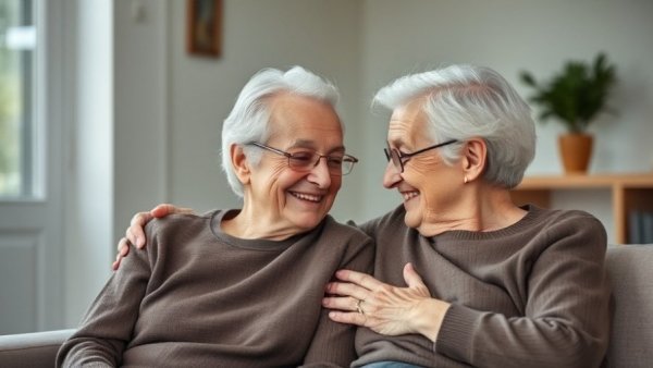 Elderly couple showing support, Elderly support services Muskegon