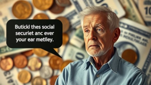 Older man with Social Security text background in Muskegon.