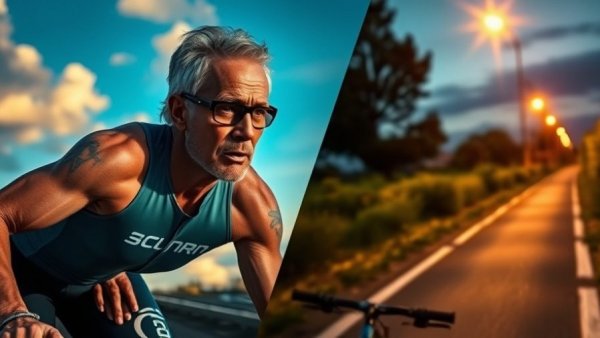 Vibrant Ironman World Championships participant in action.