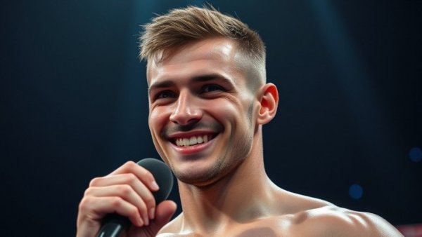 Martial arts fighter smiling in boxing ring at martial arts classes Gurnee.