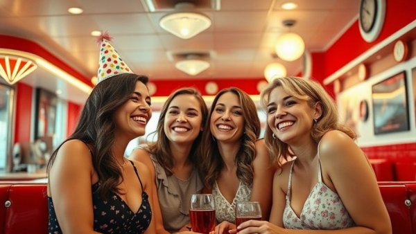 Impact of Medicare cuts on individuals with autism: celebrating in diner.