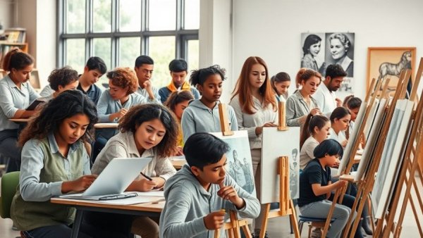 Students in art history study and practice; educating the eye in art history