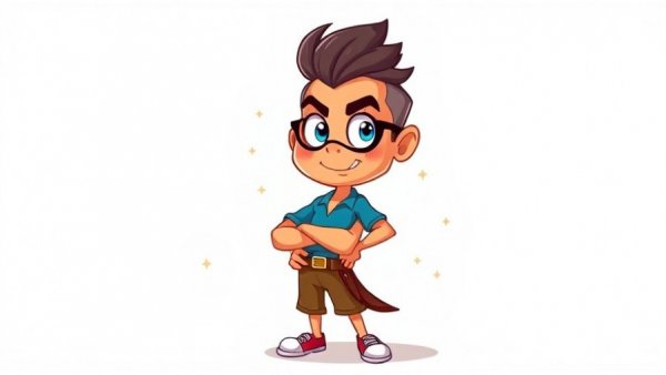 Karate graphic novel cartoon character with dynamic pose and vibrant colors.