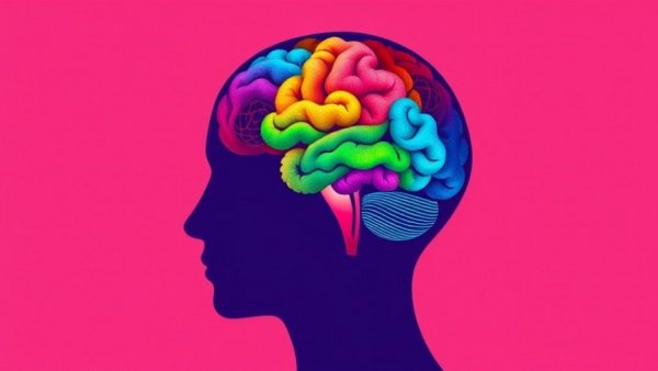 Colorful abstract brain patterns symbolizing stroke risk in perimenopause.