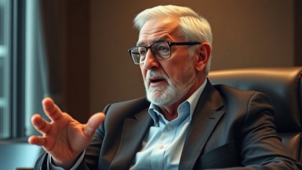 Older man discussing federal health insurance payments.