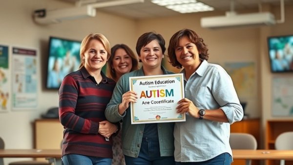 Adults with autism education certificate promoting accessible autism education.