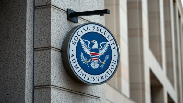 Social Security Administration sign on building exterior, November 12, 2025.