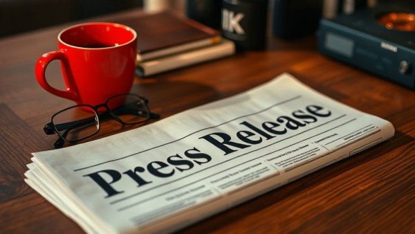 Press release on desk with glasses and coffee cup, related to lawn fertilization and weed control services near me Muskegon.