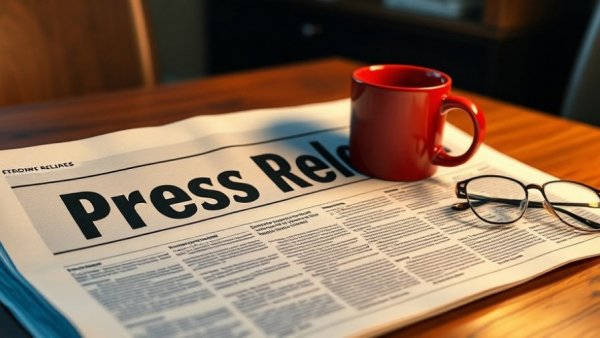 Press release and coffee on desk for professional lawn care services Zachary LA promotion.