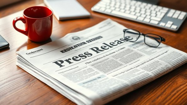 Importance of stump grinding in press release on a wooden desk with coffee.