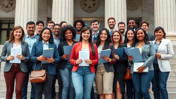 Group gathered at courthouse, discussing Medicaid reimbursement cuts autism care.