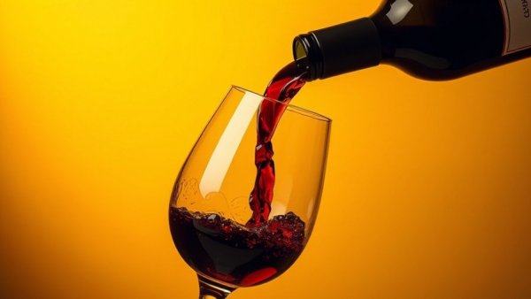 Dynamic wine pouring image symbolizing sober curious movement