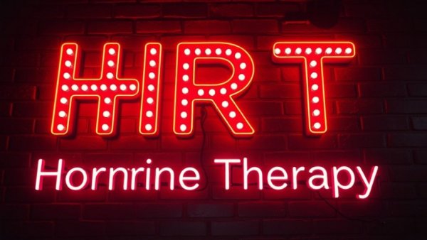 Neon sign for hormone therapy options after menopause Muskegon.