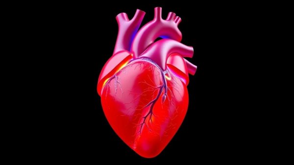 3D model of human heart, vivid colors, LDL cholesterol veterans health program.