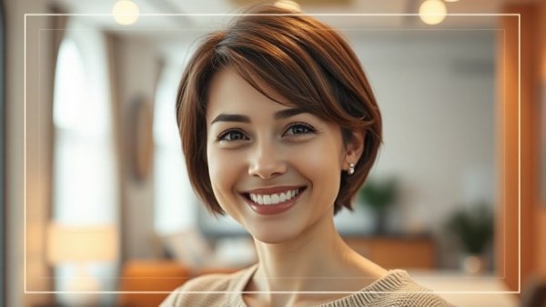 Confident woman in graphic overlay, Medicare Advantage plan comparisons Muskegon