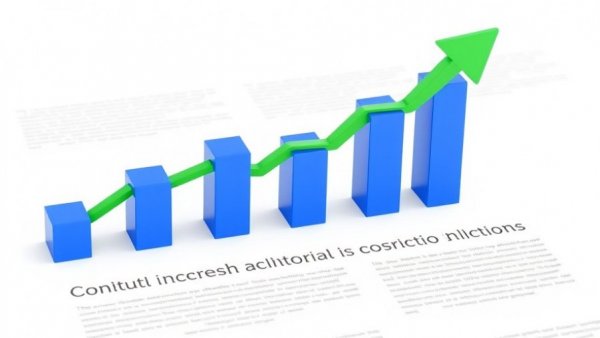 3D bar graph symbolizing smart biosensors market growth.