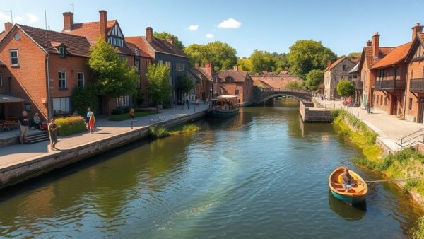 Scenic riverside town in Ontario, ideal for retirement.