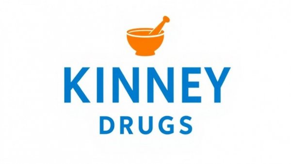 Kinney Drugs logo in blue with orange accent