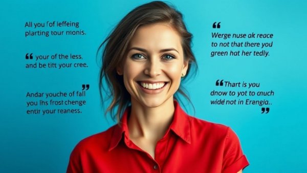 Smiling woman with quote graphics on blue background, Taylour Paige endometriosis health journey.