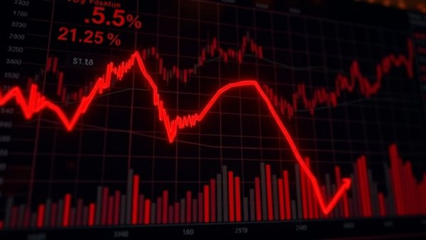 A dramatic red line graph depicting Applied Digital stock decline against a dark background.
