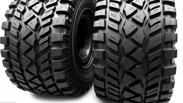 OTR WorkBoss CT tires with rugged treads and shiny finish.