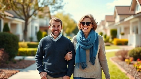 Support for families living with autism: Warm family scene outdoors.