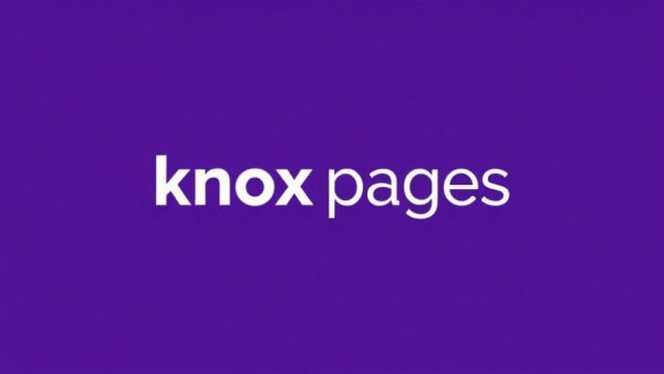 Knox Pages logo on a purple background