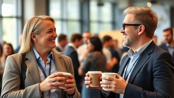 Attendees networking at Elevate Landscape Professionals Conference