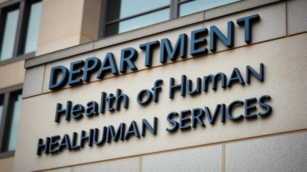Department of Health and Human Services sign outside building, Medicaid cuts ABA therapy.