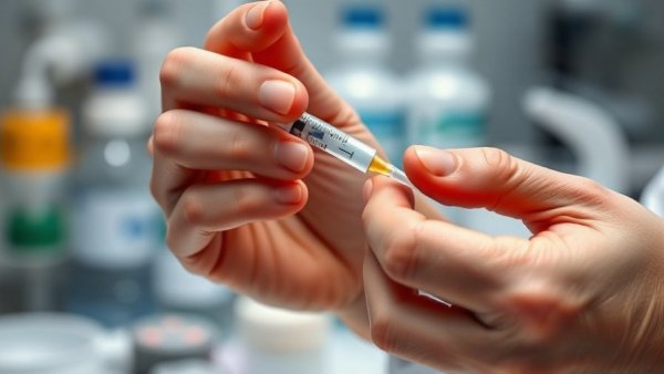 Close-up of hands preparing flu shot, highlighting senior flu shot effectiveness.