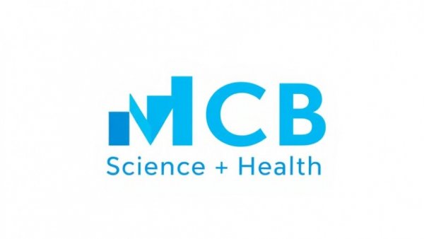 MCB logo with blue bars on white background.
