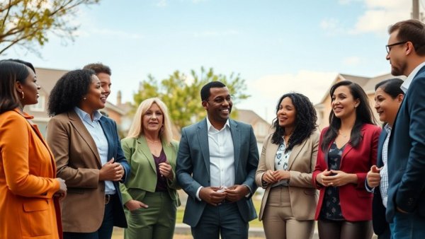People at autism awareness events in Louisiana gathering outside.