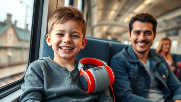 Autism-friendly railway services with sensory pack on train.