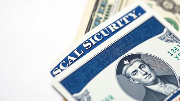 Close-up of Social Security card with money for 'Apply for Social Security in Muskegon'.