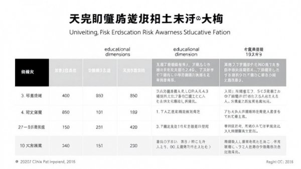 Table detailing educational strategies for risk awareness education in Chinese universities.