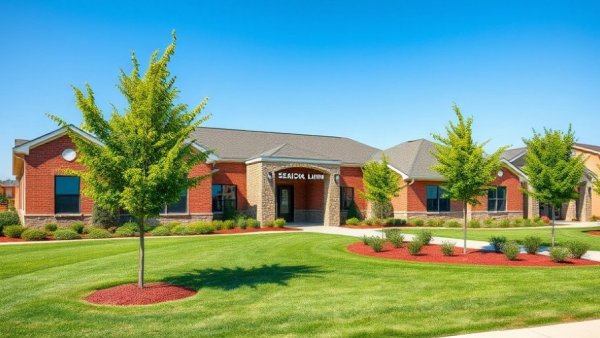 Senior independent living homes Portales with modern design and garden.