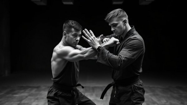 Martial arts training scene for mental health in Gurnee, focused practice.