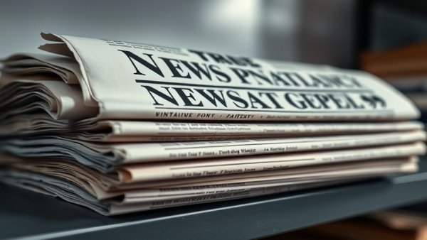 Stack of newspapers with old-style logo addressing memory care needs