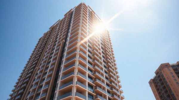 Modern apartment building symbolizing cost of living in Muskegon for seniors.