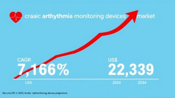Infographic of Global Cardiac Arrhythmia Monitoring Devices Market growth projections.