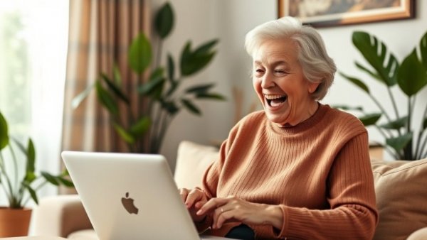 Elderly woman celebrates December 2025 Social Security checks.