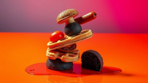 Artistic food arrangement highlighting meal sequencing benefits for health.