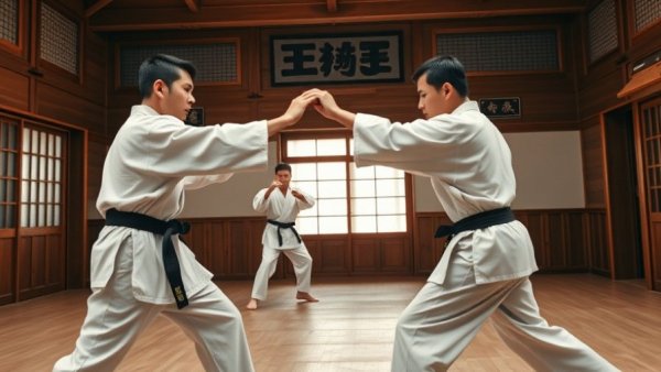 Karate practice in traditional dojo in Gurnee.