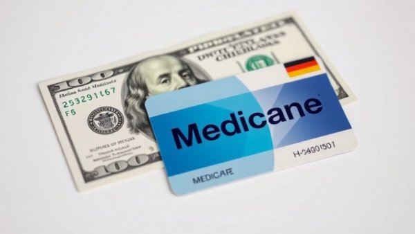 Medicare card next to hundred-dollar bill, highlighting financial issues, Medicare premiums increase in 2026.