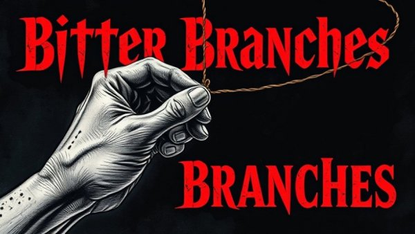 Artistic poster with hand illustration and bold text