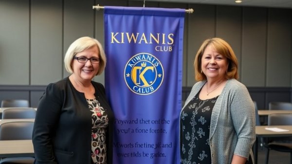 Kiwanis Club meeting, promoting worry-free senior living in Muskegon.
