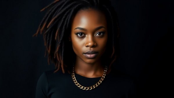 Elegant portrait of woman connecting with poetry.