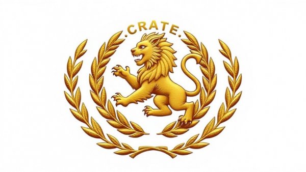 Shotokan Karate emblem with a golden lion and laurel wreath.