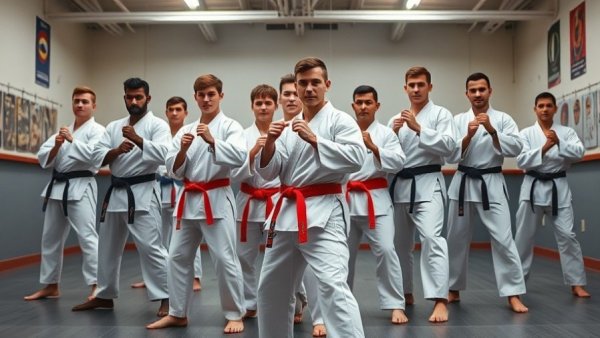 Karate athletes pose for Asian Games preparation at Karate Camp.